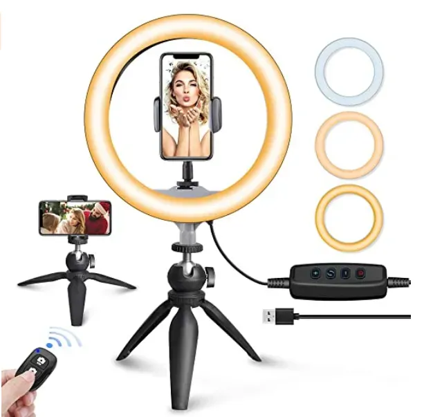 UBeesize 10 ring light treppiede 3 colori