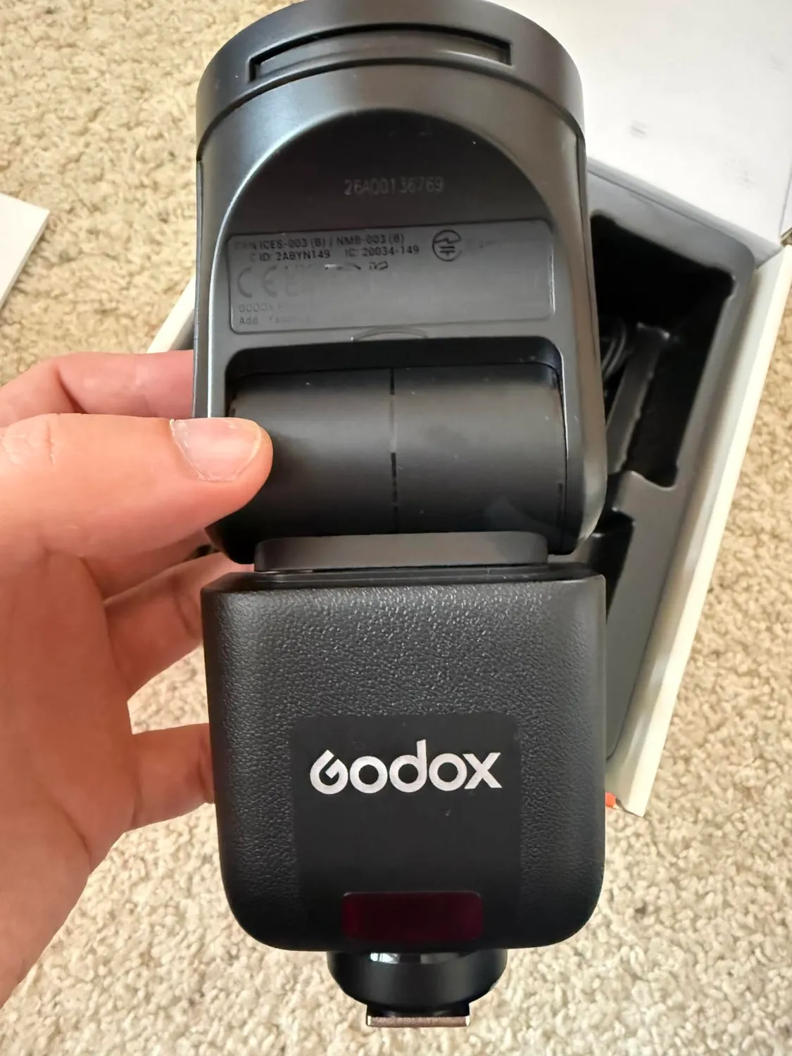 Godox V1 MID N flash TTL Nikon nero testa rotonda