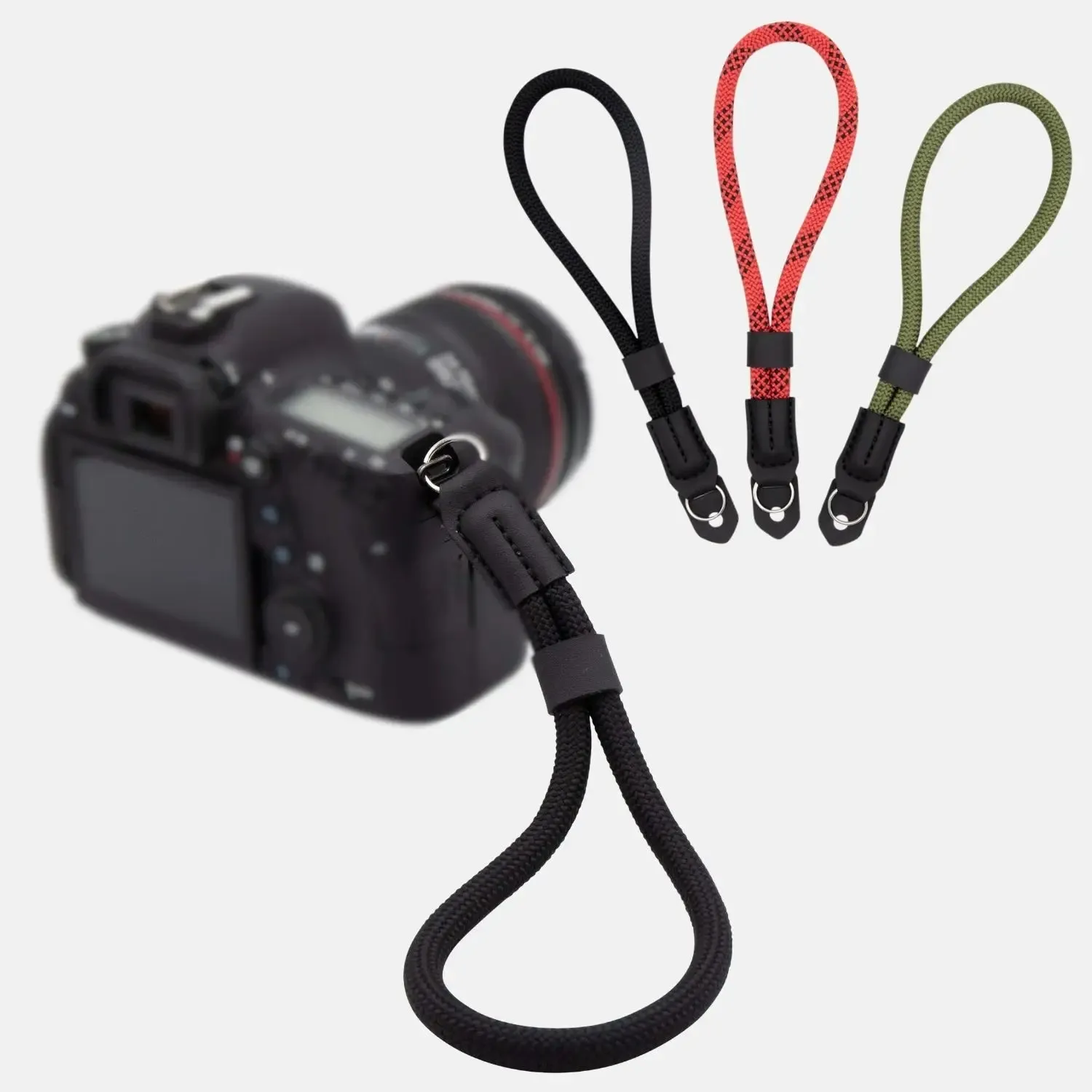 LENS-AID cinturino polso fotocamera rope nylon verde