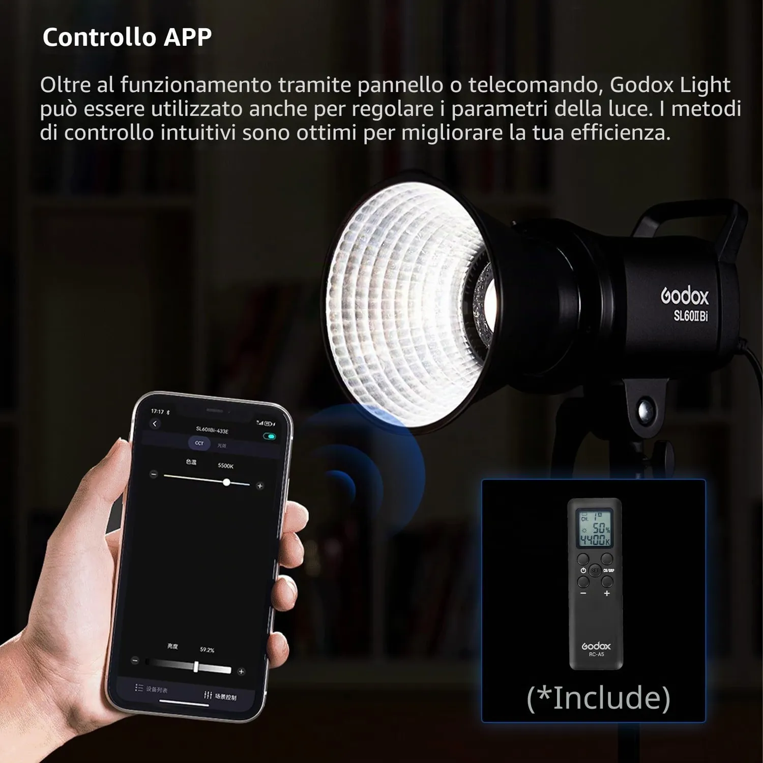 Godox SL60II-Bi Kit Luci LED 2x + Softbox PS60