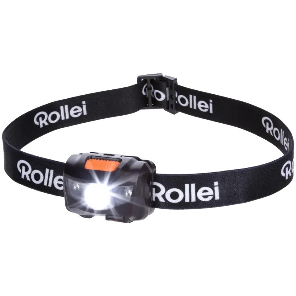 Rollei lampada frontale LED luce mani libere