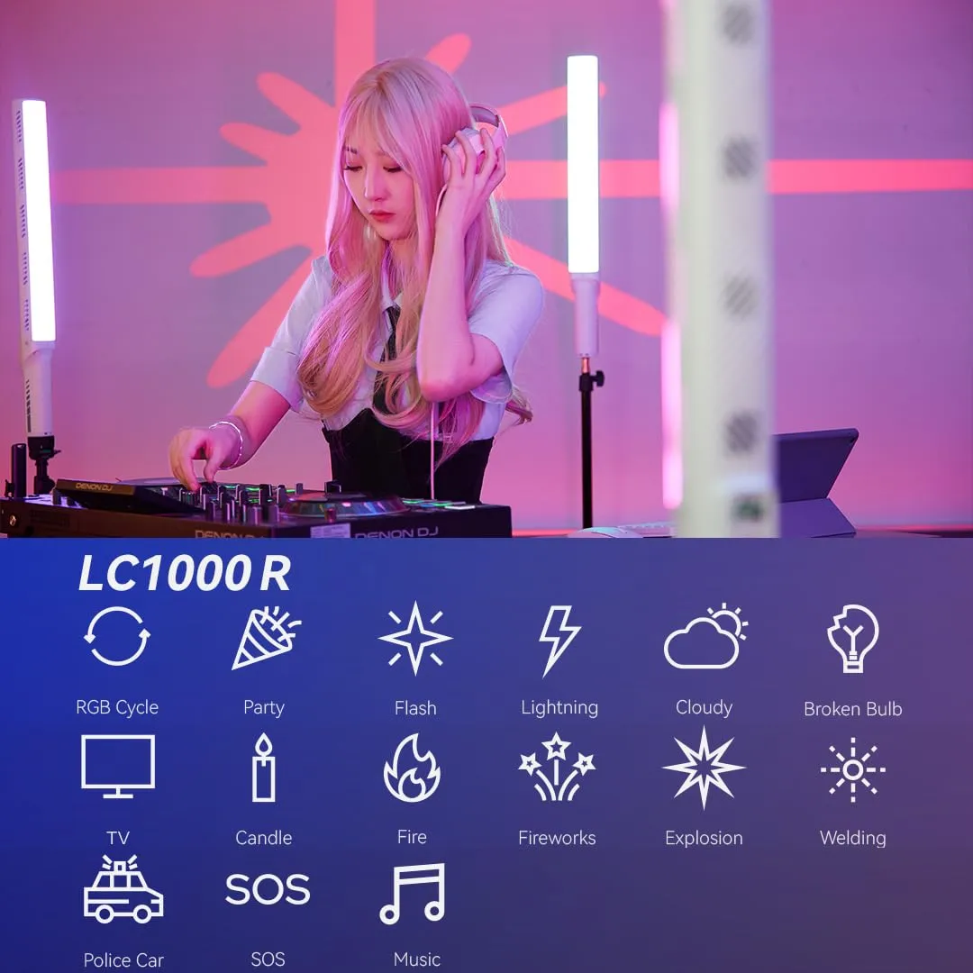 Godox LC1000R luce tubolare RGB 2500K-8500K CRI 96+