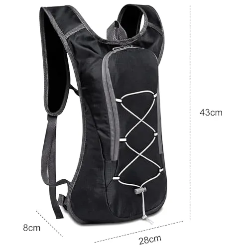 FGen Zaino Ultraleggero MTB Trekking Nero 43x28x8 cm