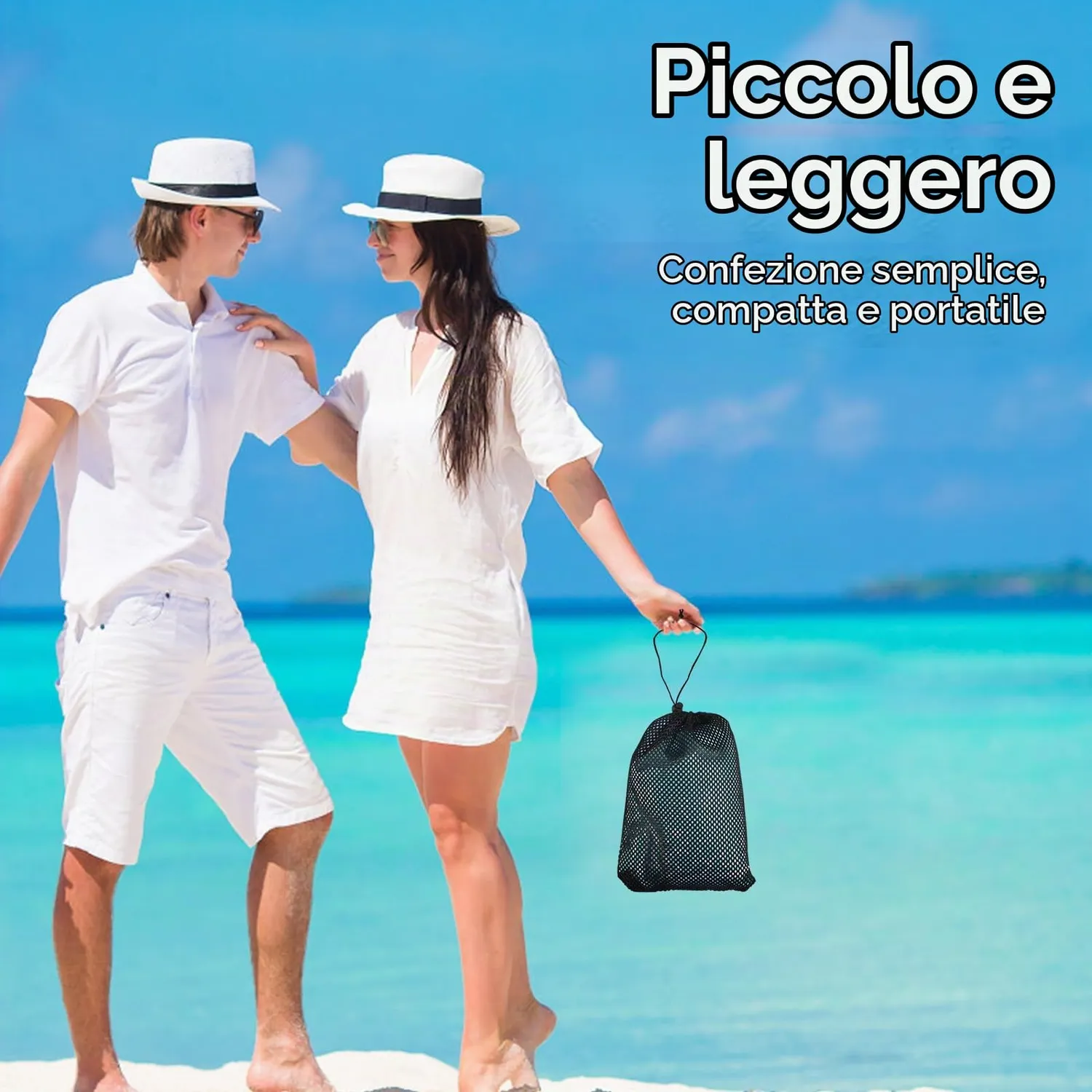 FGen coperta spiaggia impermeabile 200x210 cm antisabbia