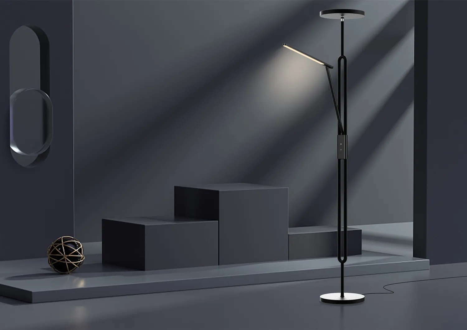 UBeesize Dual+ piantana doppia luce studio