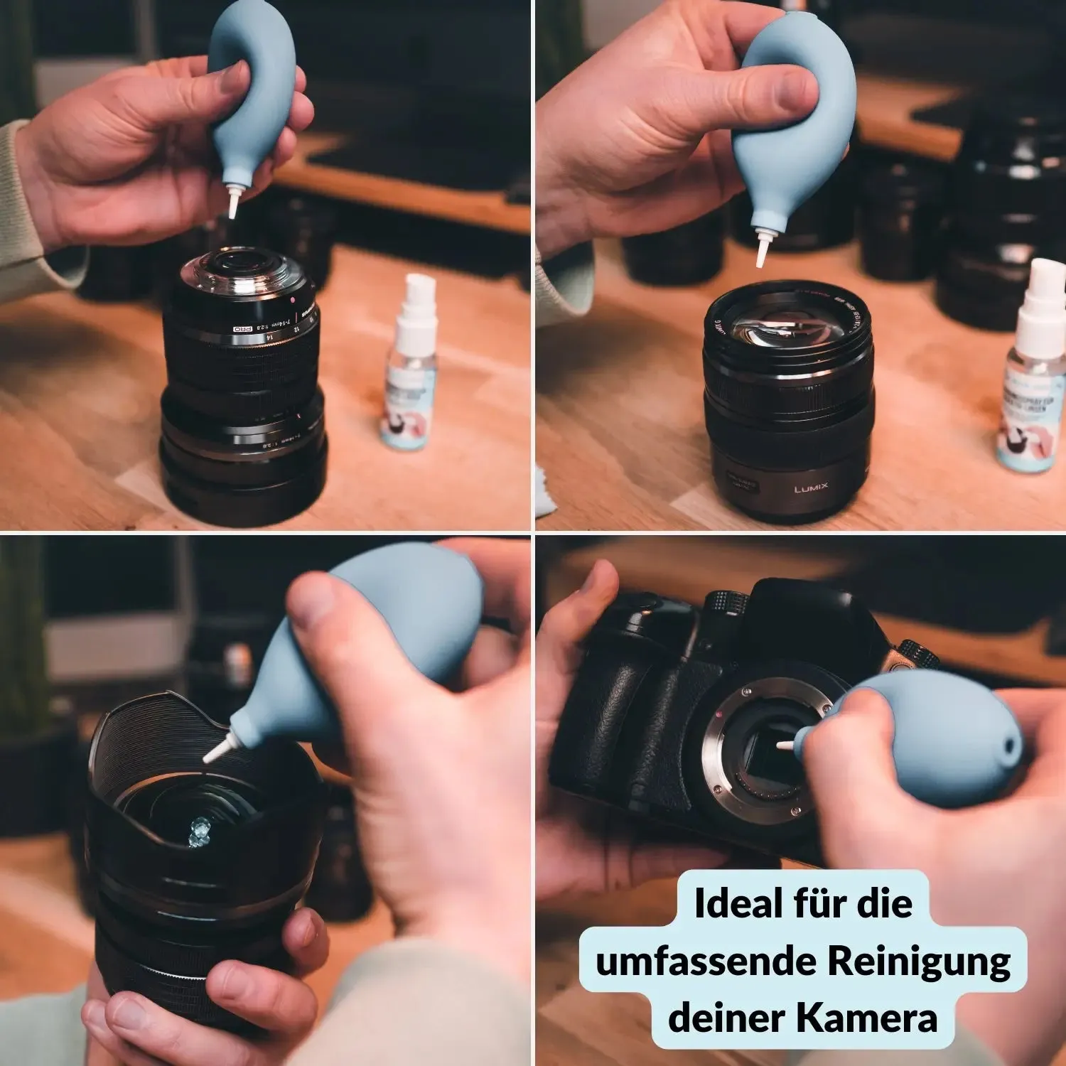 LENS-AID soffietto aria 9,7 cm per fotocamere e lenti