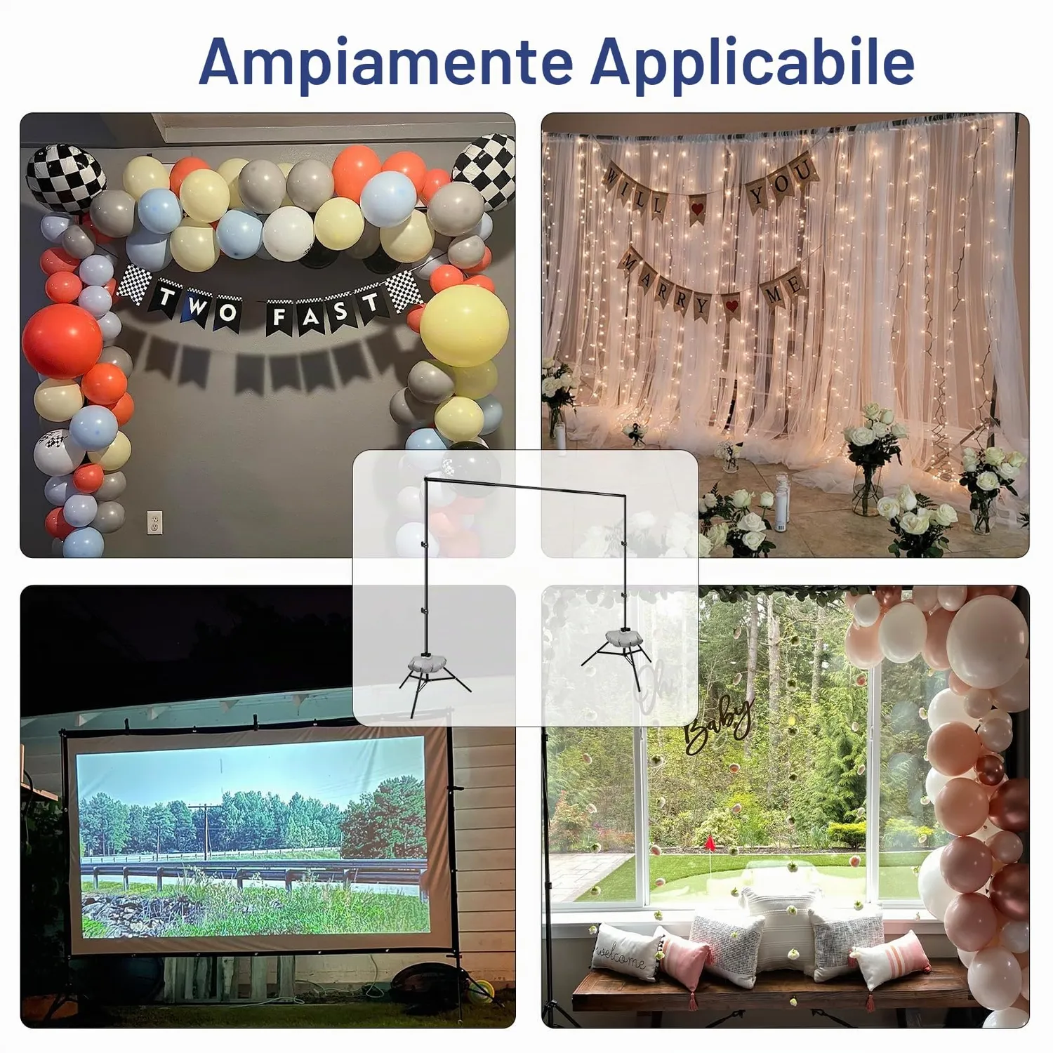 Yanuoda kit supporto sfondo fotografico 2,6x3m