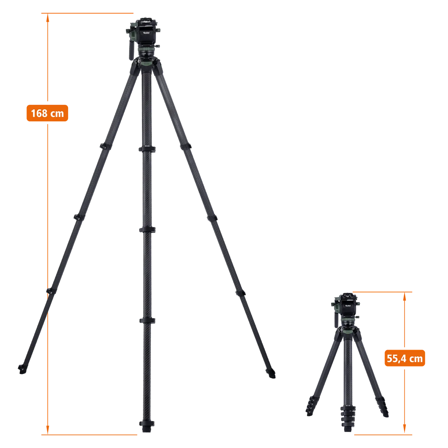 Rollei Lion Rock Pro Instinct Video treppiede carbonio 6 kg