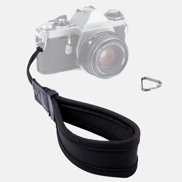LENS-AID cinturino polso fotocamera neoprene nero imbottito