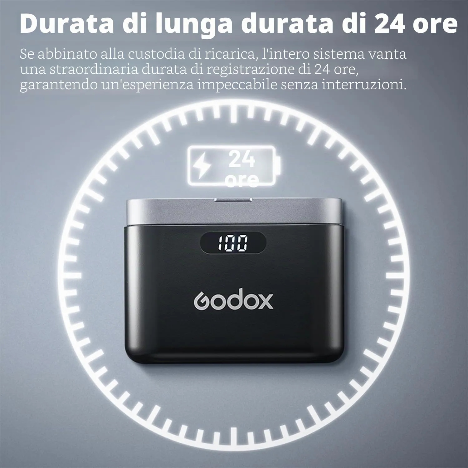 Godox WES1 KIT2 Microfono Lavalier Wireless iPhone MFi 2 TX
