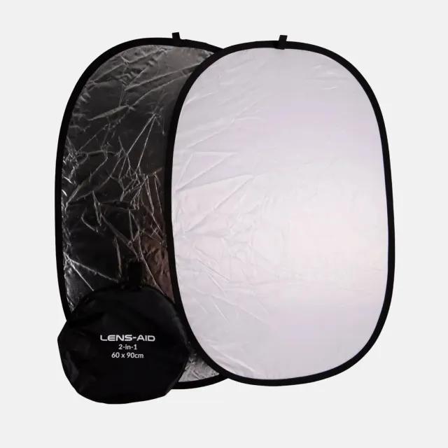 Lens-Aid riflettore pieghevole 2in1 60x90 cm