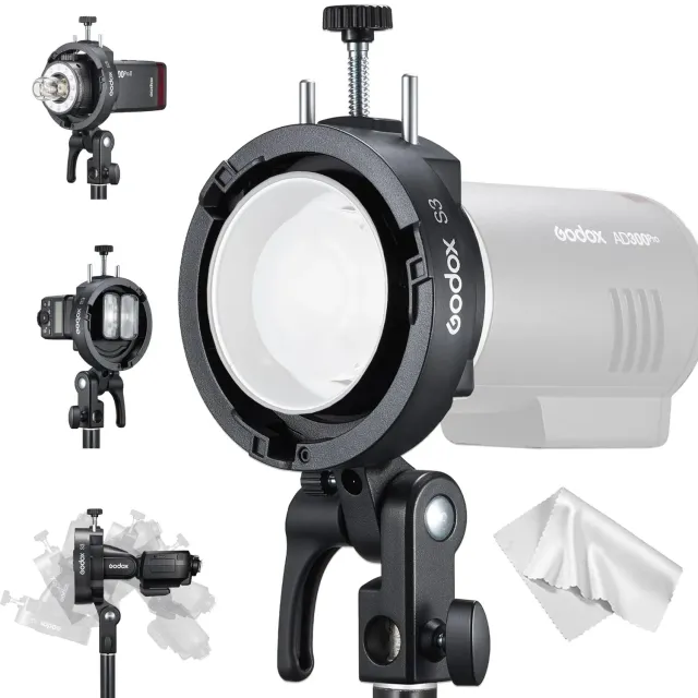 Godox S3 supporto universale flash attacco Bowens ±90°