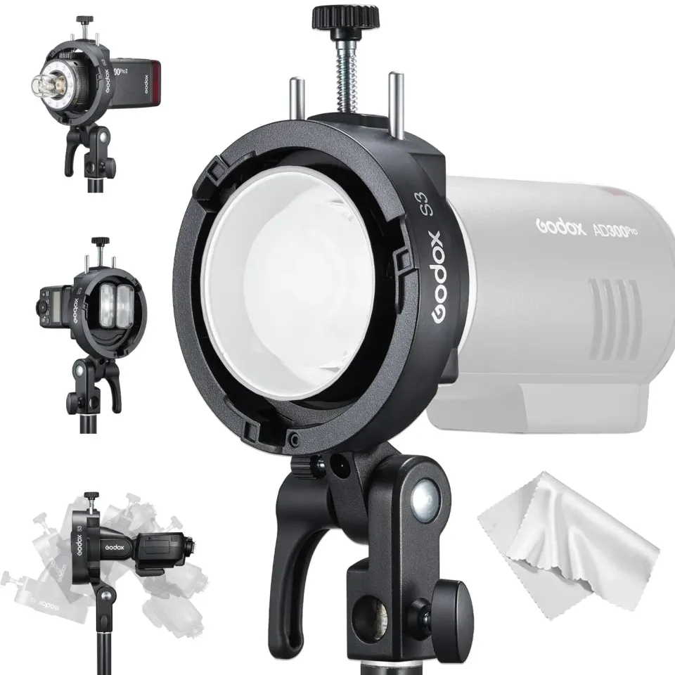 Godox S3 supporto universale flash attacco Bowens ±90°