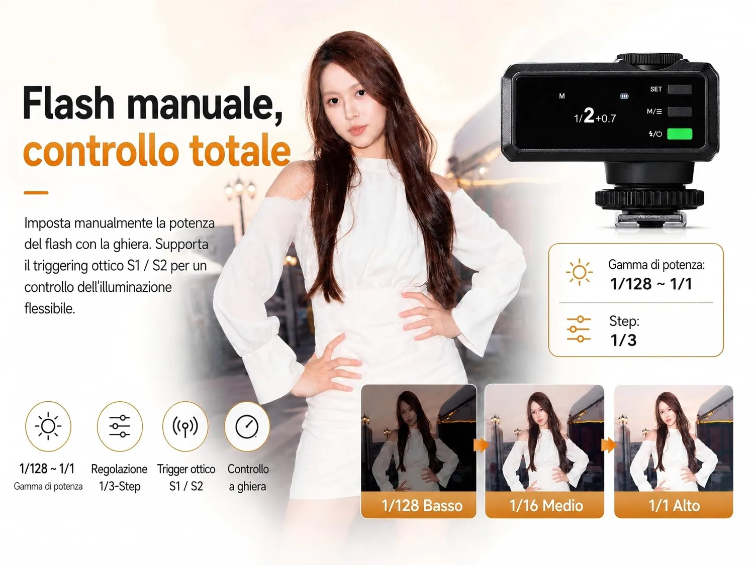 Godox iM30Pro mini flash GN15 slitta universale USB-C