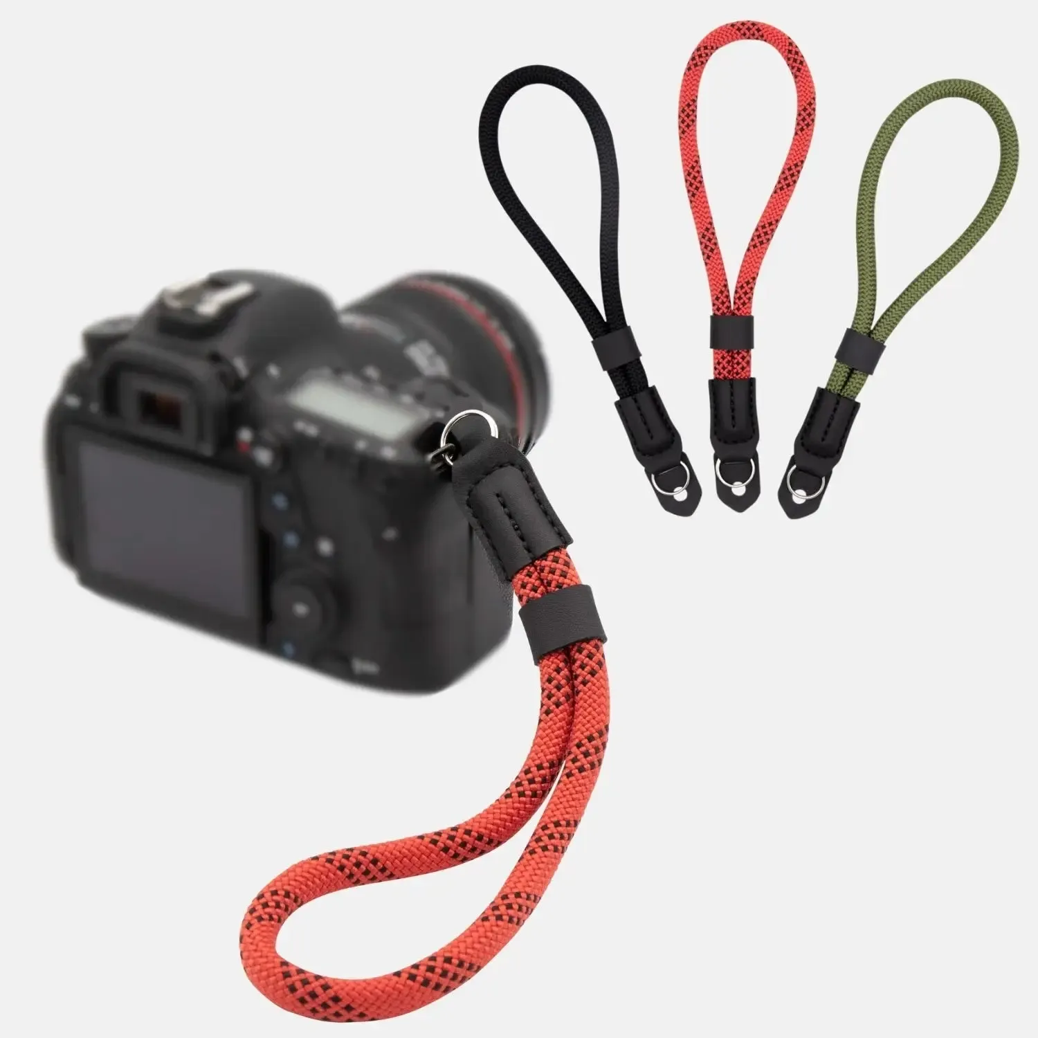 LENS-AID cinturino polso fotocamera rope nylon verde