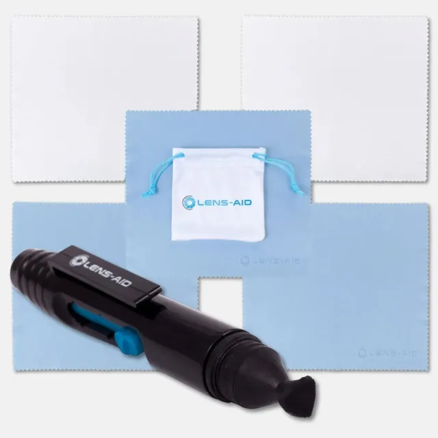 LENS-AID lens pen + 5 panni microfibra kit pulizia