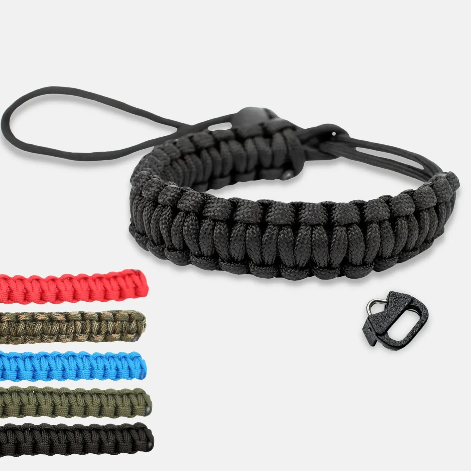 LENS-AID cinturino polso fotocamera paracord nero