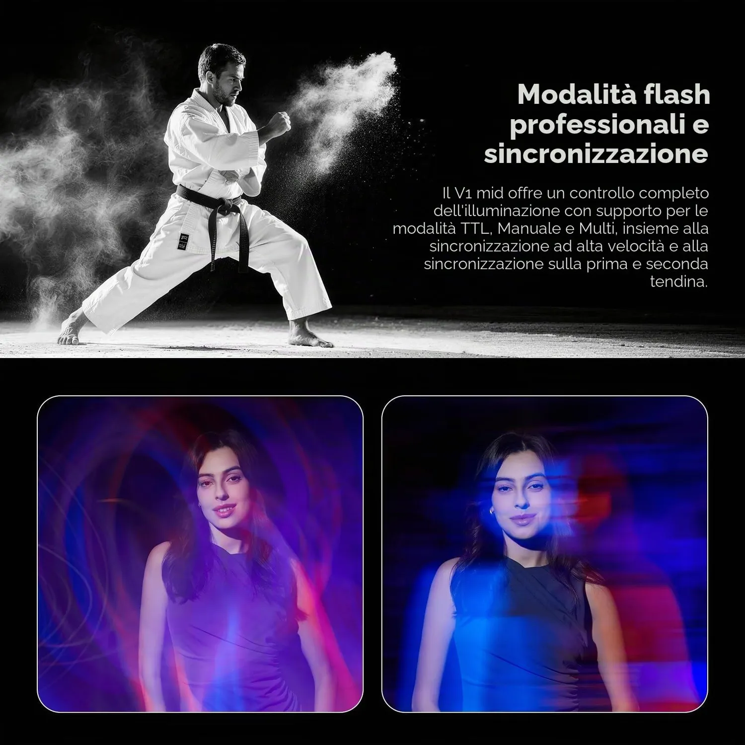 Godox V1 Mid O flash testa rotonda TTL per Olympus Panasonic