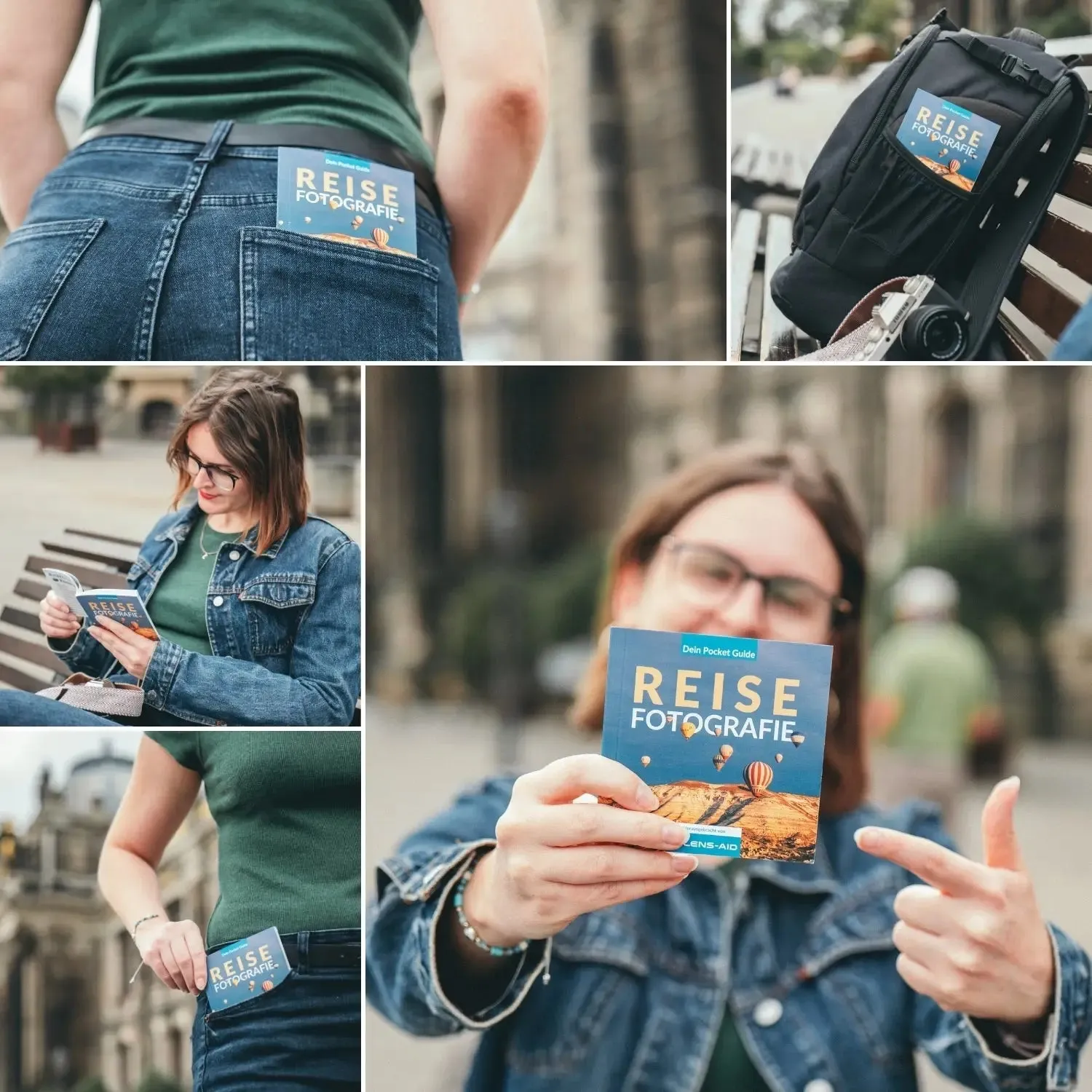 Lens-Aid Pocket Guide Travel Photography guida tascabile cartacea