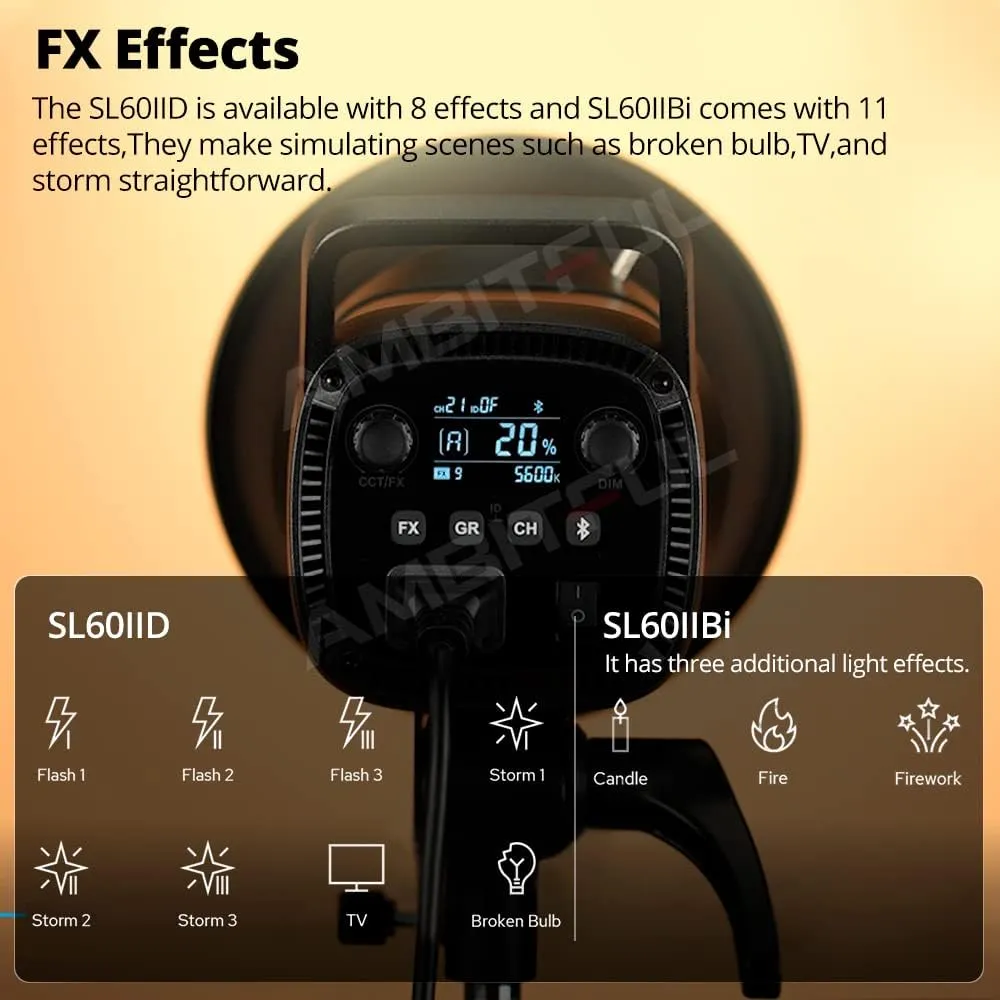 Godox SL60II-D Luce Continua LED 5600K Bowens