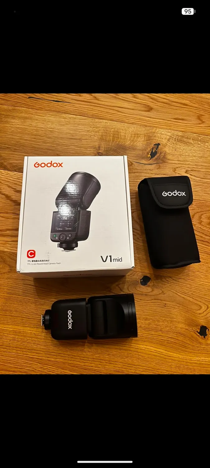 Godox V1 MID S flash TTL per Sony nero 55Ws