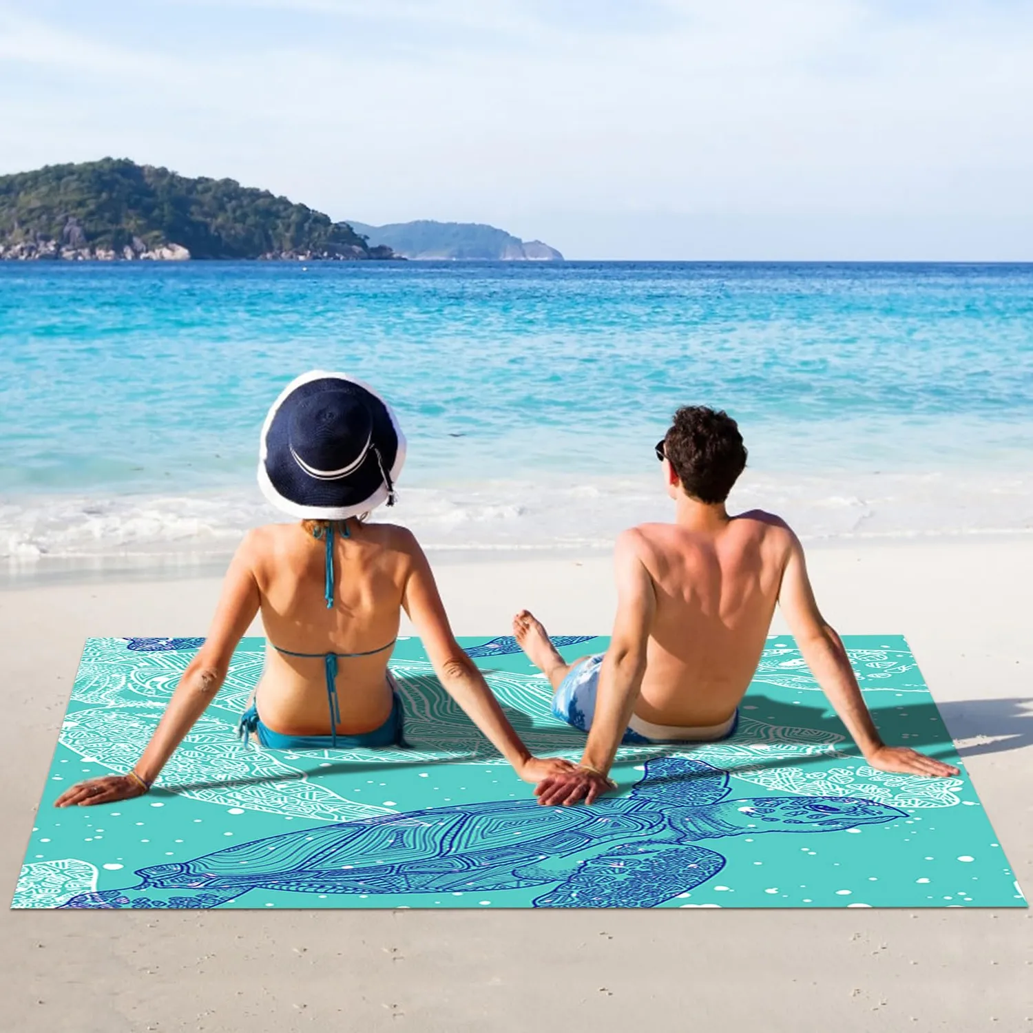 FGen coperta spiaggia impermeabile 200x210 cm antisabbia