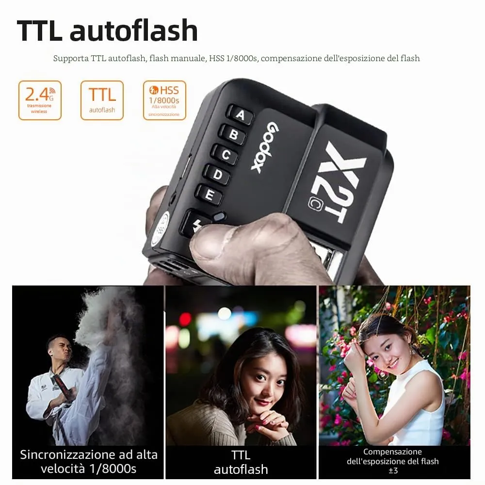 Godox X2T X2T-S trigger flash per Sony TTL HSS