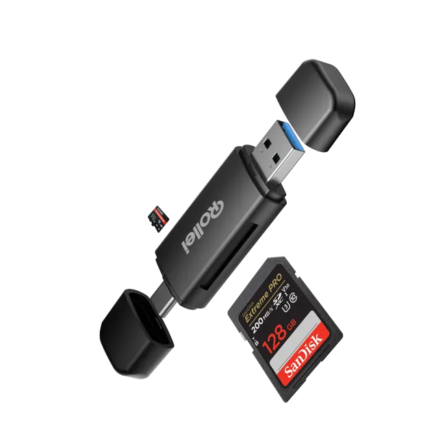 Rollei 2-in-1 Lettore Schede SD microSD USB-C