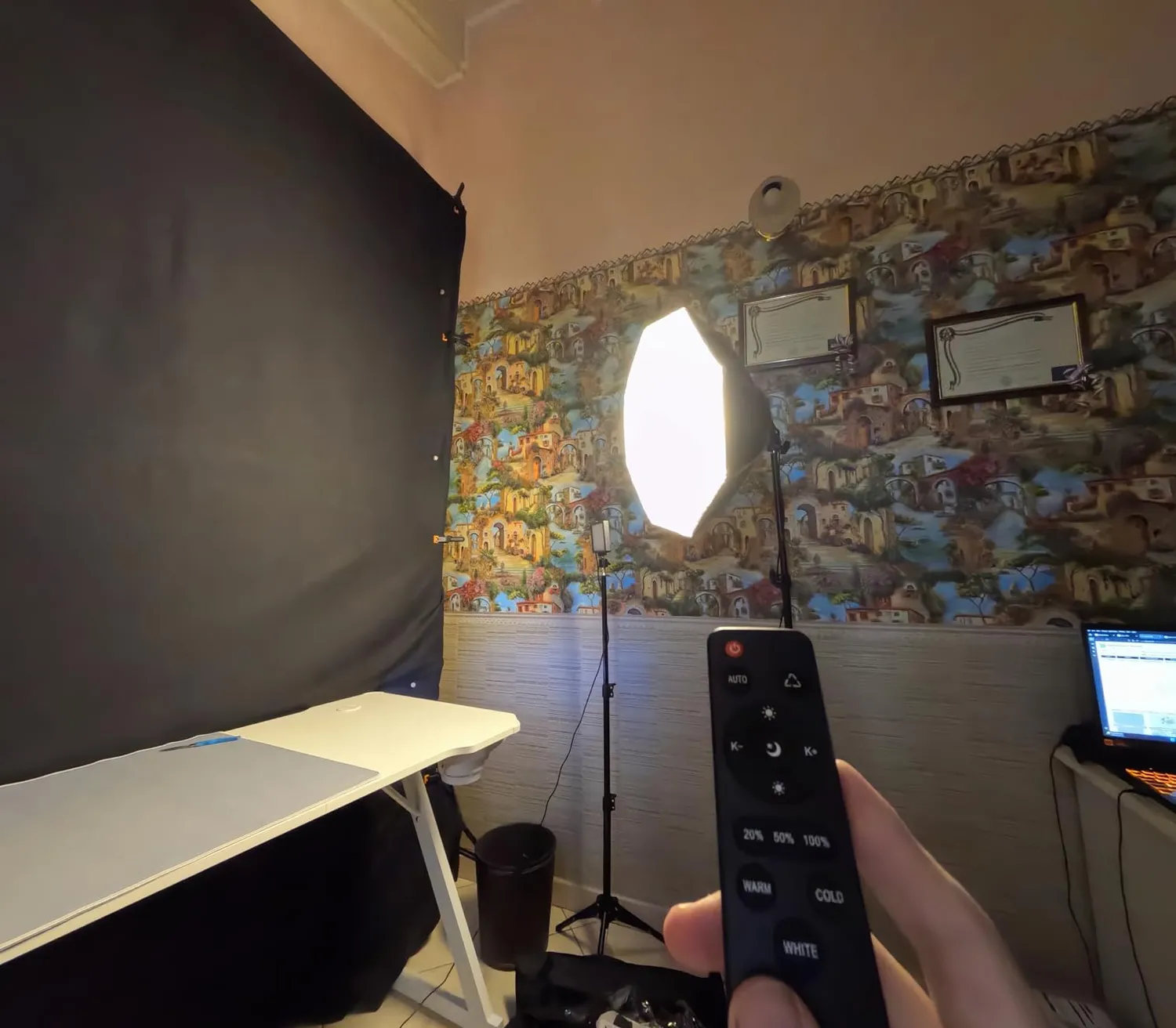 FGen Softbox Ottagonale 50 cm LED 60W con Telecomando