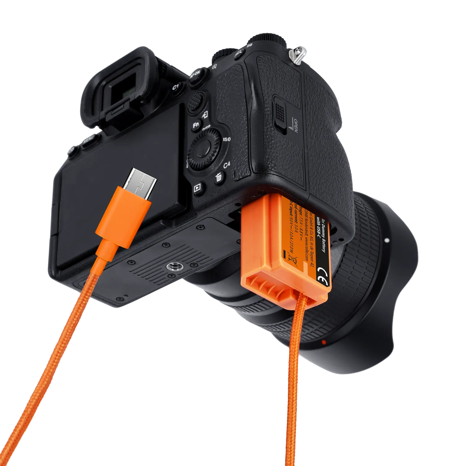 Rollei LP-E6 batteria fittizia USB-C Canon continua