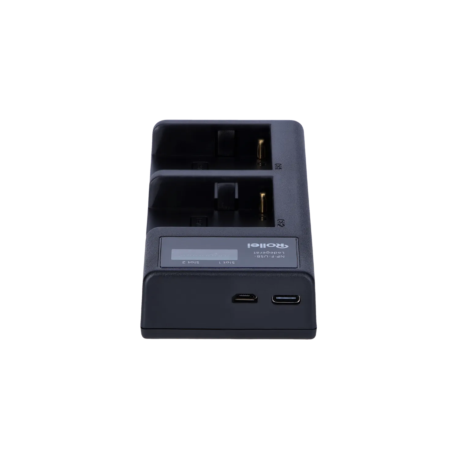 Rollei NP-F caricabatterie doppio USB-C per batterie video