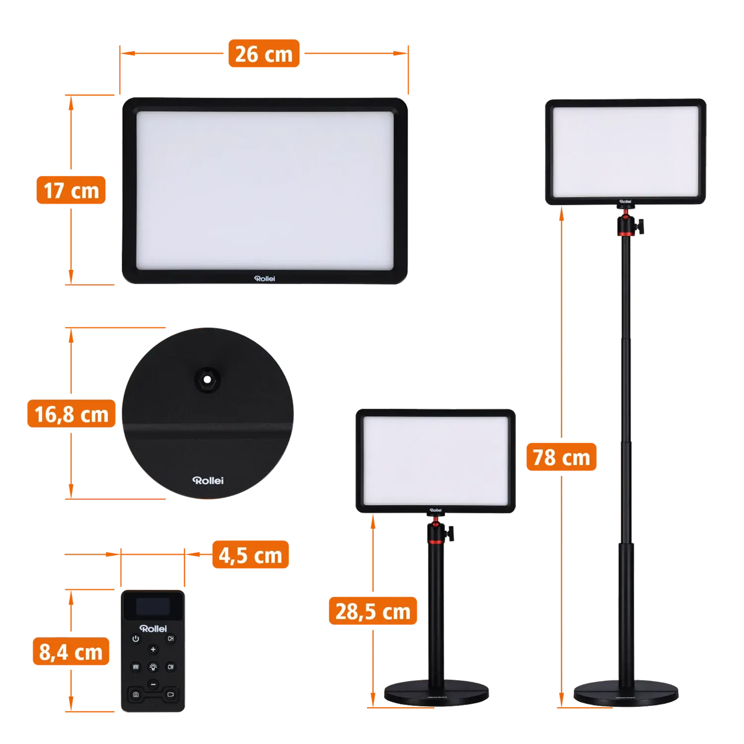 Rollei LUMIS Key Light Pro pannello LED streaming 27cm