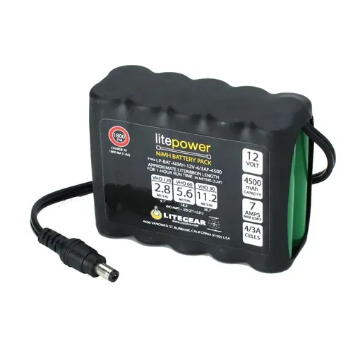 Kino Flo LitePower pacco batteria ricaricabile 12V 4,5Ah NiMH
