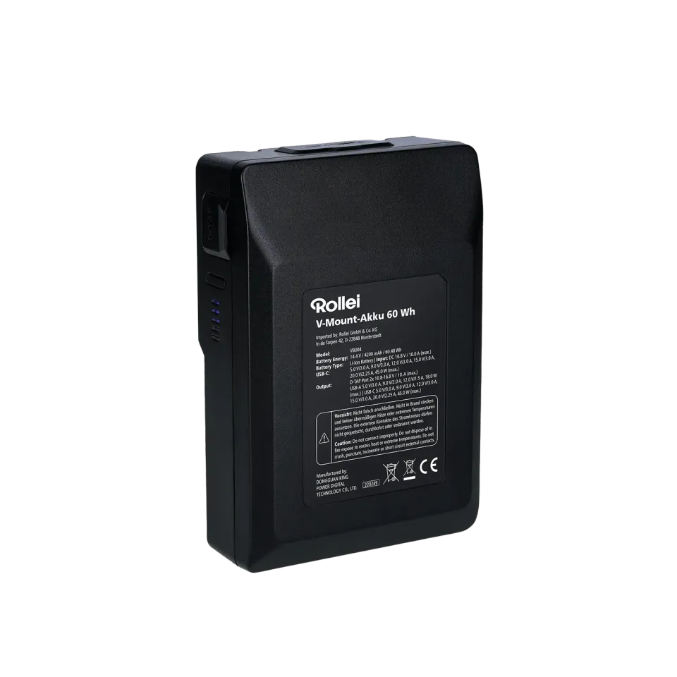 Rollei Batteria V-Mount 60Wh con USB-C D-Tap