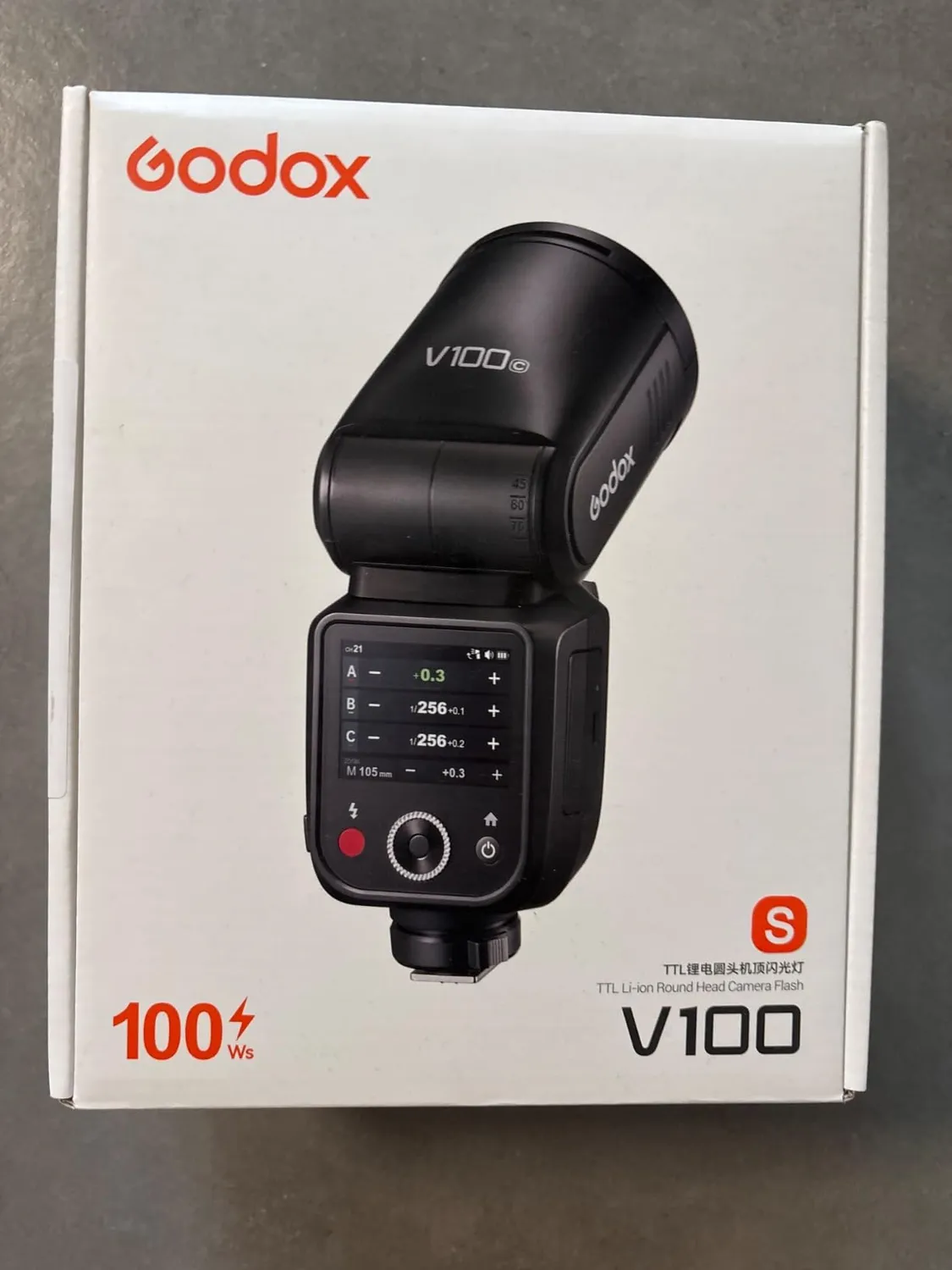 Godox V100S flash TTL Sony 100W touchscreen