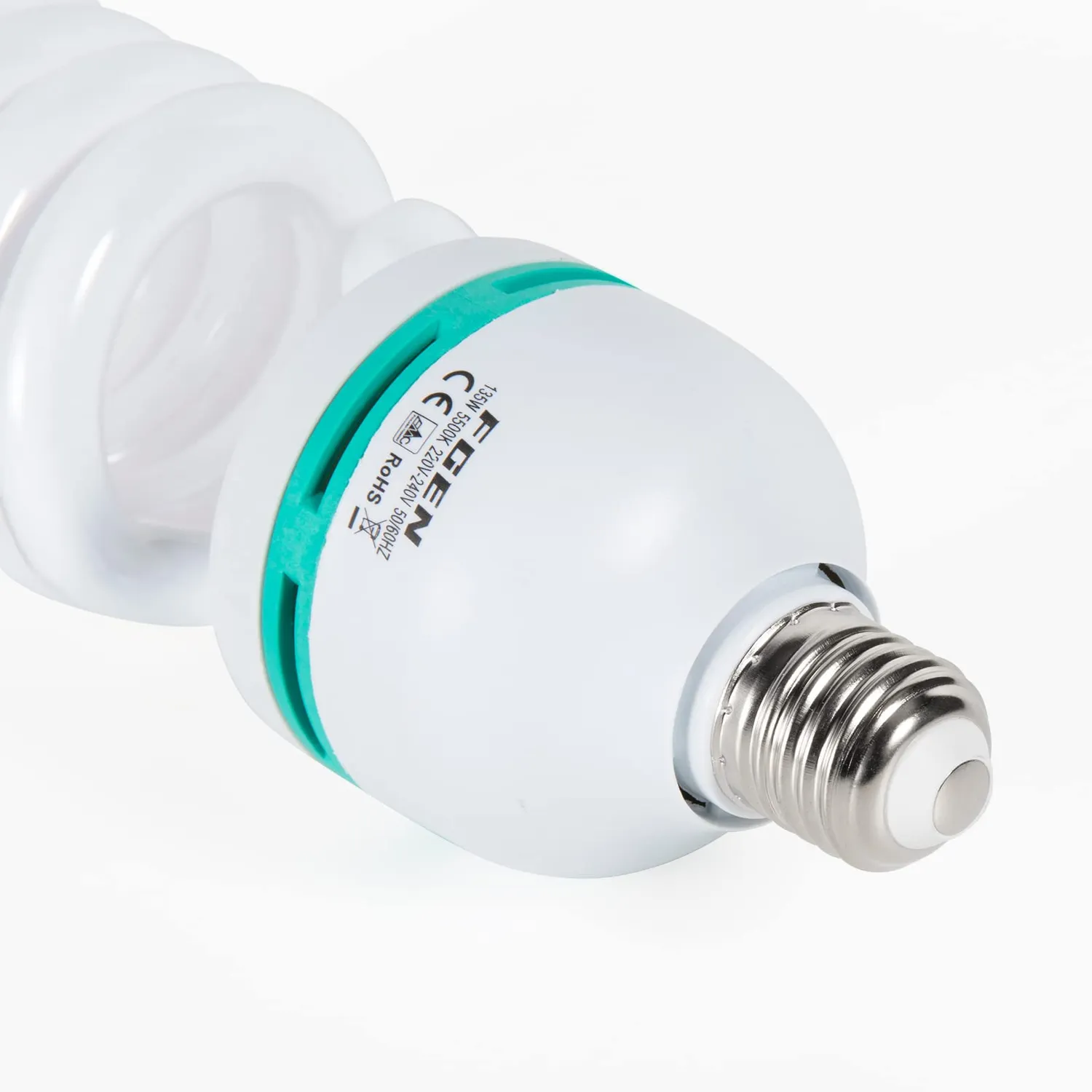 FGen CFL 135W lampadine studio E27 5500K 2 pezzi luce continua