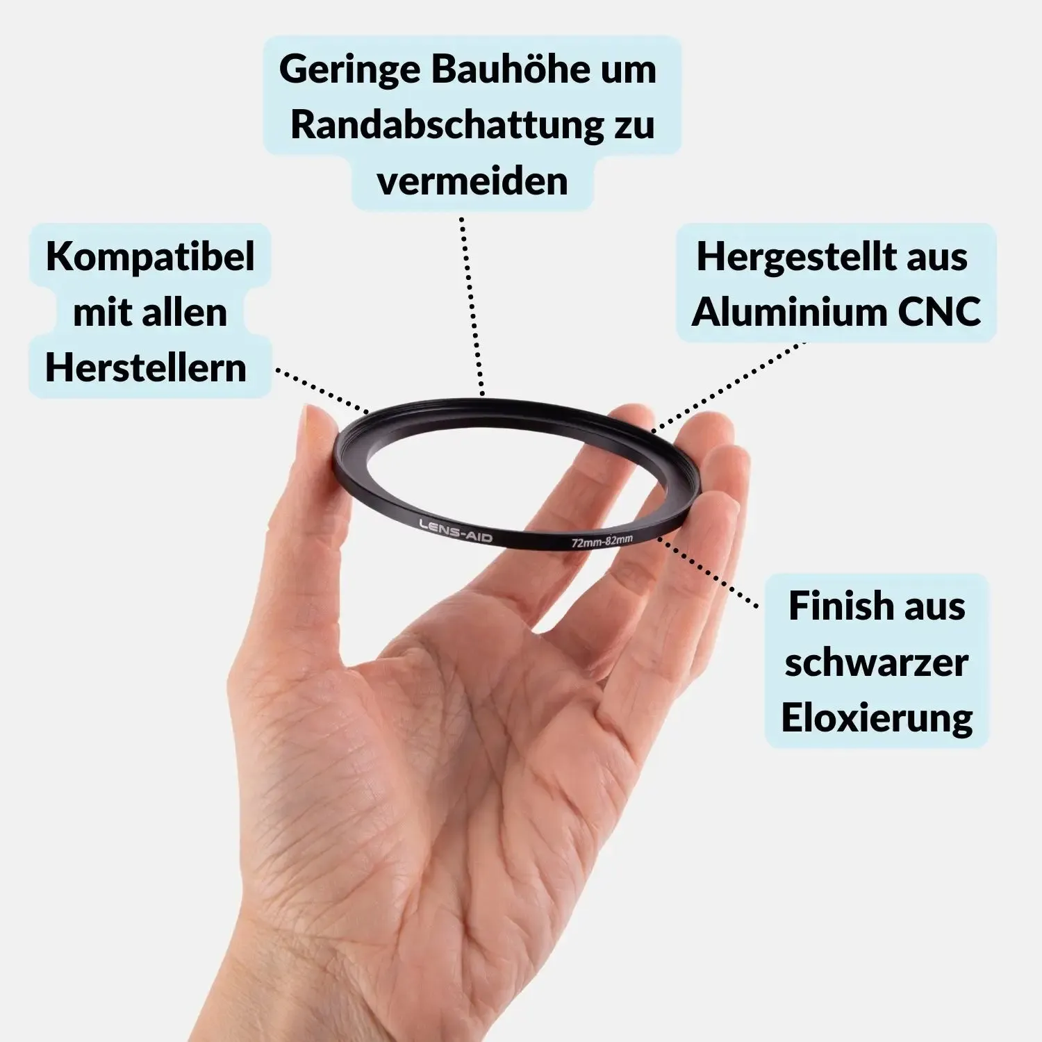 LENS-AID Step Up Ring anello adattatore 49-52 mm slim