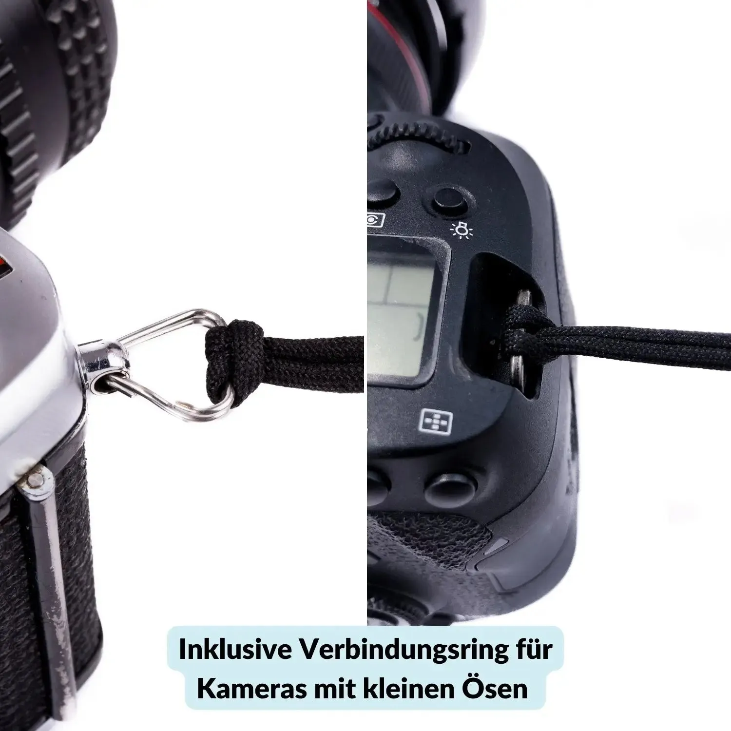 LENS-AID cinturino polso fotocamera neoprene nero imbottito