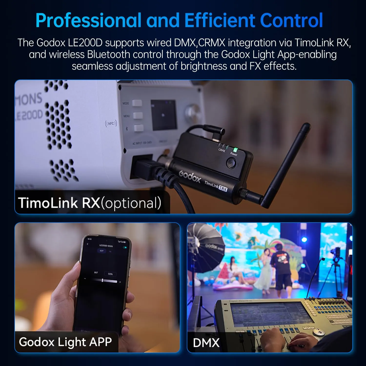 Godox LE200D COB LED 220W 5600K Bowens DMX