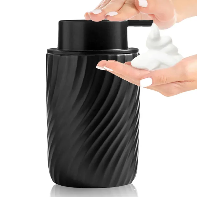 FGen dispenser sapone ceramica 340 ml nero schiumogeno