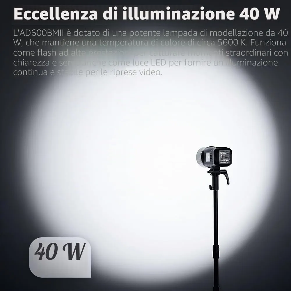 Godox AD600BM II flash da esterno 600Ws con HSS