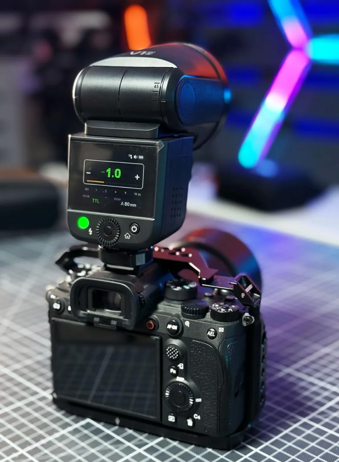 Godox V1 MID S flash TTL Sony testa rotonda